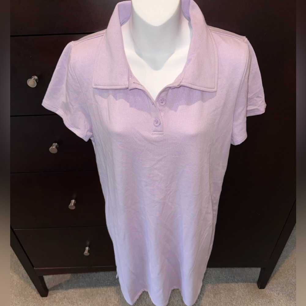 NWOT Marc New York Performance Polo Collared Lilac Dress, Size Large. - Picture 3 of 9